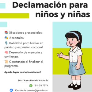 Declamación para niños y niñas