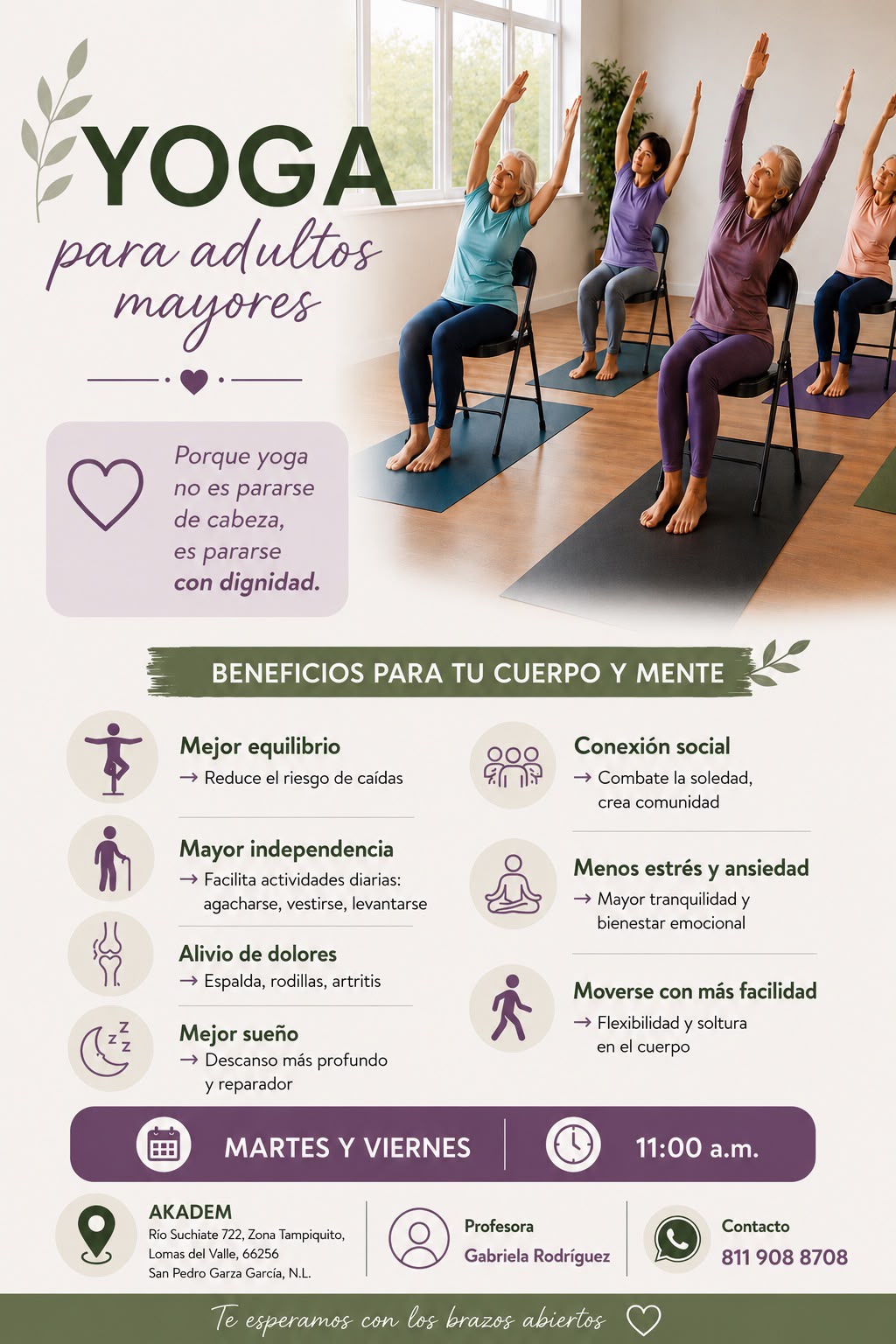 Yoga para adultos mayores